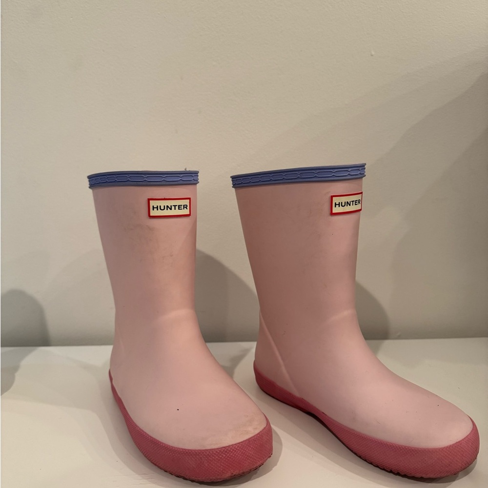 Hunter kids Blush and lavender rain Boots size 12
